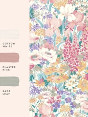 Laura Ashley Multi Everingham Meadow A4 Wallpaper Sample - Image 3 of 4