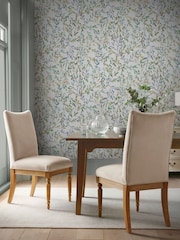 Laura Ashley Fresh Green Brayton Leaves A4 Wallpaper Sample - Image 1 of 4