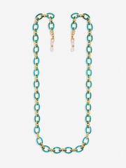 Mood Gold Tone Mint Green Resin Sunglasses Chain - Image 1 of 1
