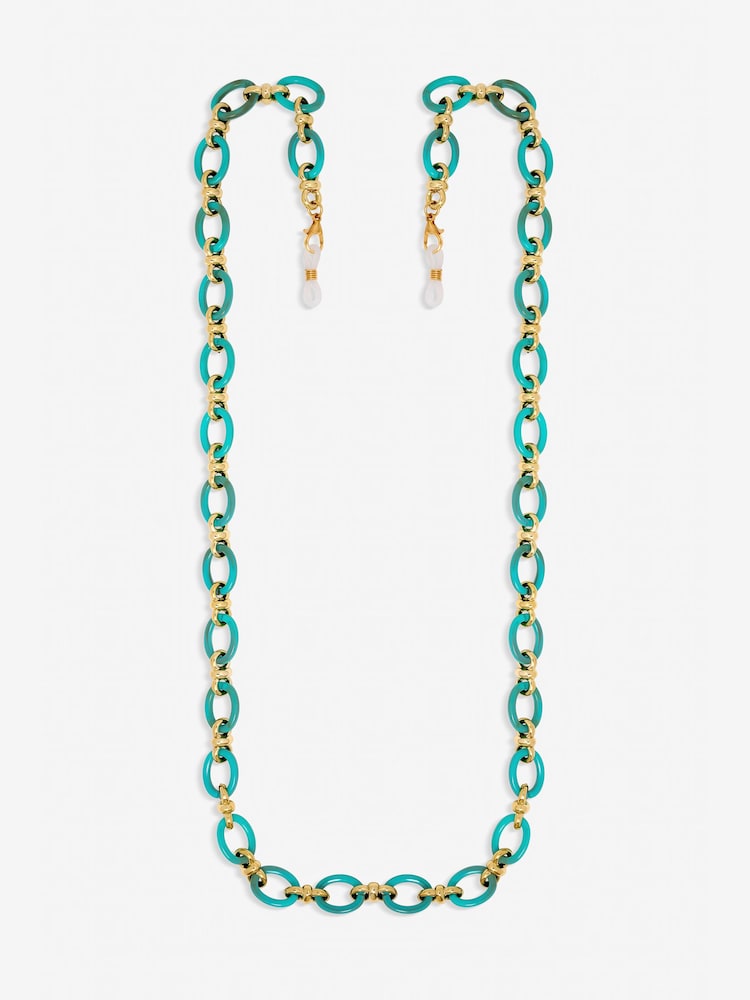 Mood Gold Tone Mint Green Resin Sunglasses Chain - Image 1 of 1