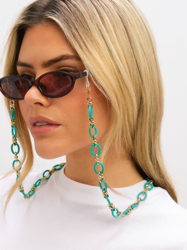 Mood Mint Green Resin Sunglasses Chain - صورة 2 من 3