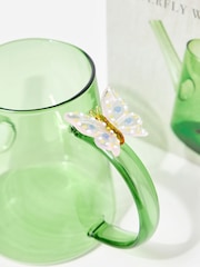Oliver Bonas Green Butterfly Glass Watering Can - Image 4 of 5