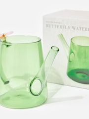 Oliver Bonas Green Butterfly Glass Watering Can - Image 5 of 5