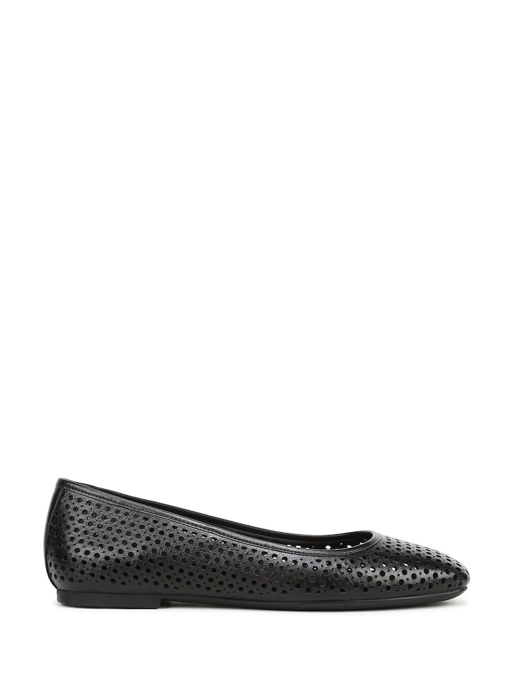 Vionic Black Orinda Perforated Regular Fit Arch Support Ballet Flats - Image 1 of 7