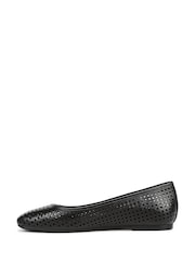 Vionic Black Orinda Perforated Regular Fit Arch Support Ballet Flats - Image 2 of 7