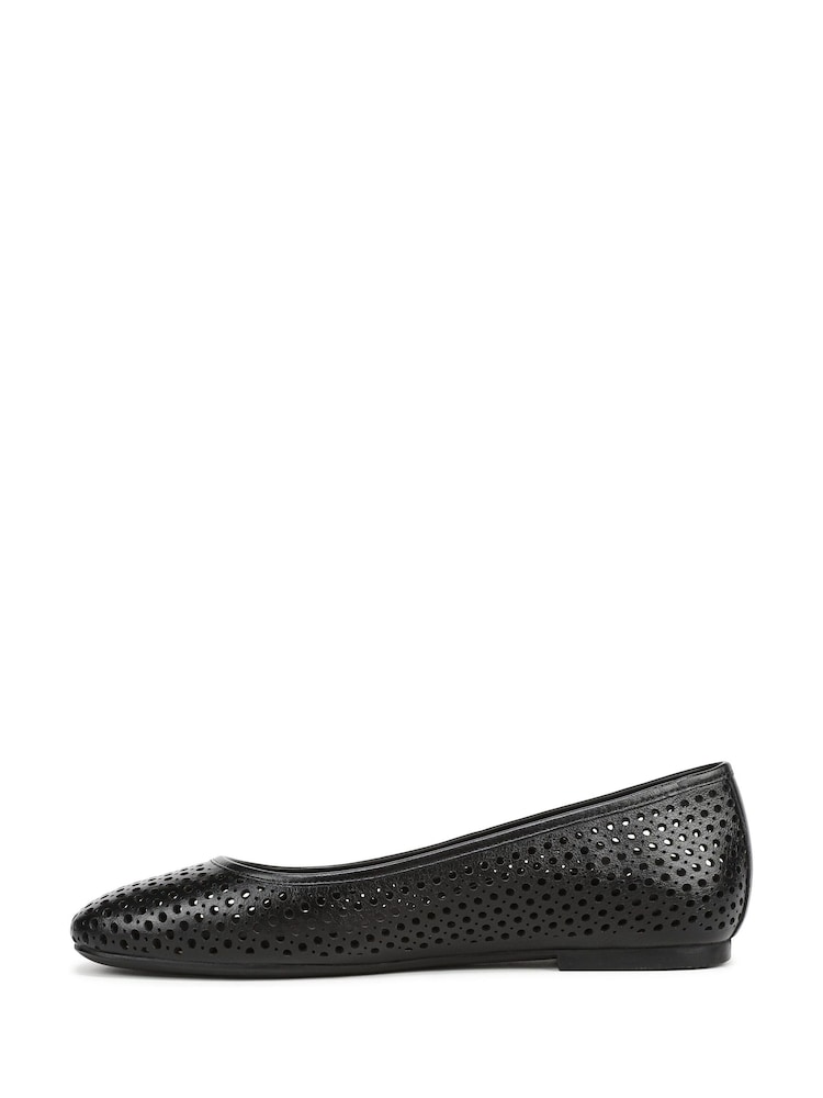 Vionic Black Orinda Perforated Regular Fit Arch Support Ballet Flats - Image 2 of 7