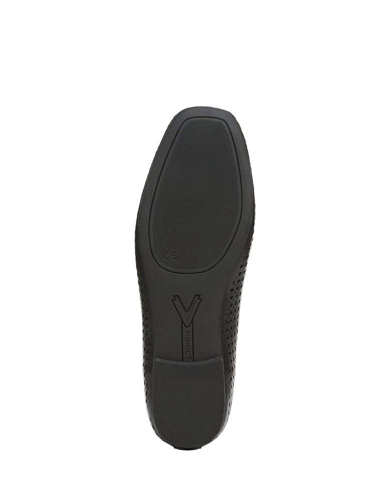 Vionic Black Orinda Perforated Regular Fit Arch Support Ballet Flats - Image 7 of 7