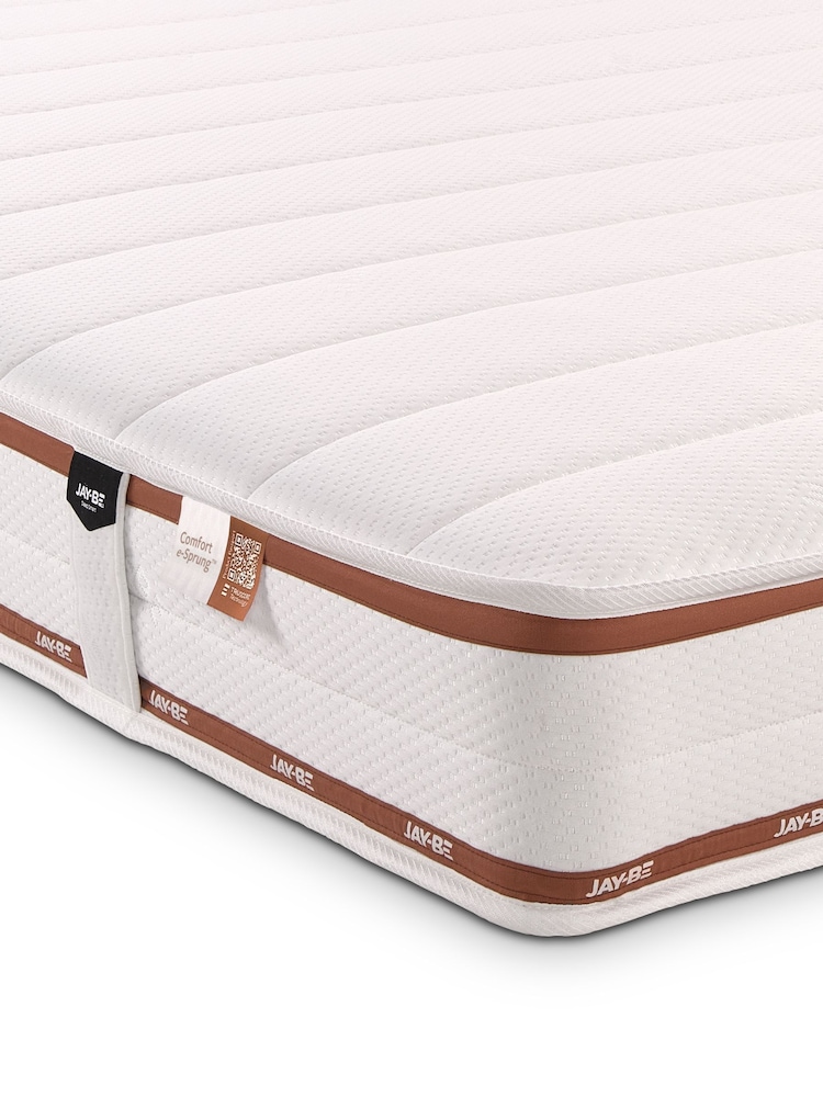 Jay-Be White and Mocha Ryze Deep Quilted Sustainably Made Sprung Mattress - Image 5 of 5