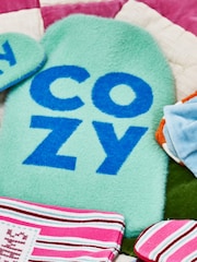 Oliver Bonas Mint Green Cozy Knitted Hot Water Bottle - Image 1 of 4