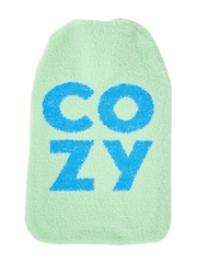 Oliver Bonas Mint Green Cozy Knitted Hot Water Bottle - Image 4 of 4