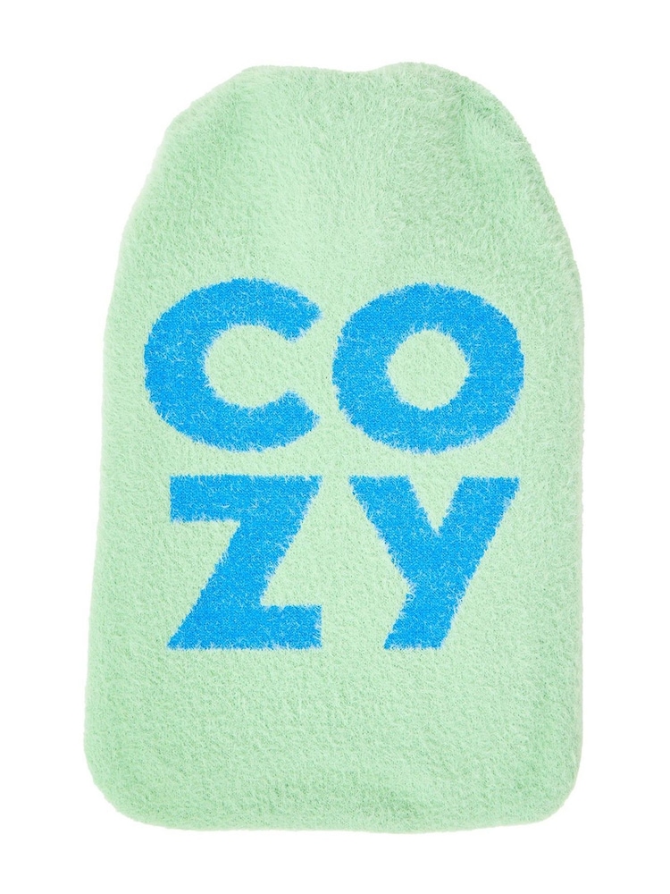 Oliver Bonas Mint Green Cozy Knitted Hot Water Bottle - Image 4 of 4 Oliver Bonas Mint Green Cozy Knitted Hot Water Bottle - Image 4 of 4