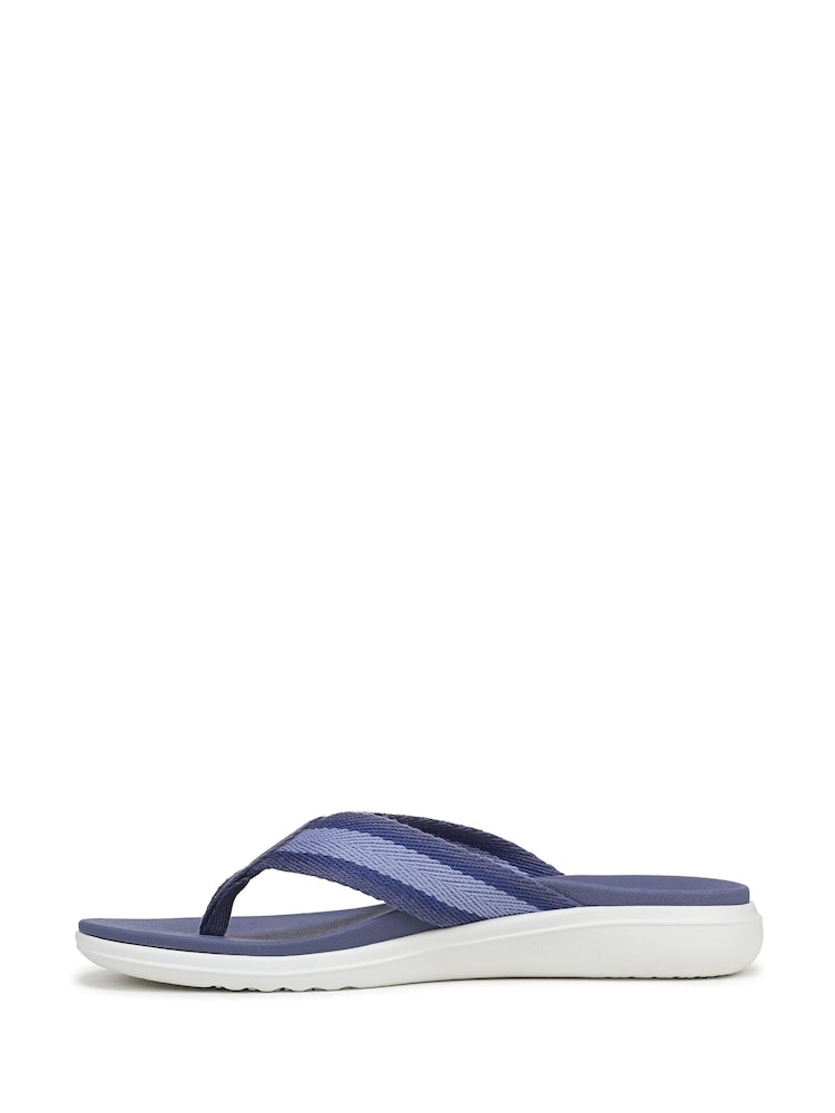 Blau - Vionic Indigo Normale Passform Zehensteg-Sandalen mit Fußgewölbestütze - Bild 2 von 7