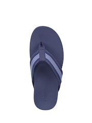 Blau - Vionic Indigo Normale Passform Zehensteg-Sandalen mit Fußgewölbestütze - Bild 6 von 7
