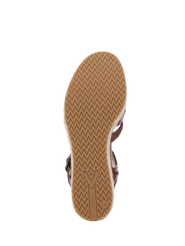 Vionic Brown Dana Regular Fit Arch Support Espadrilles - Image 7 of 7