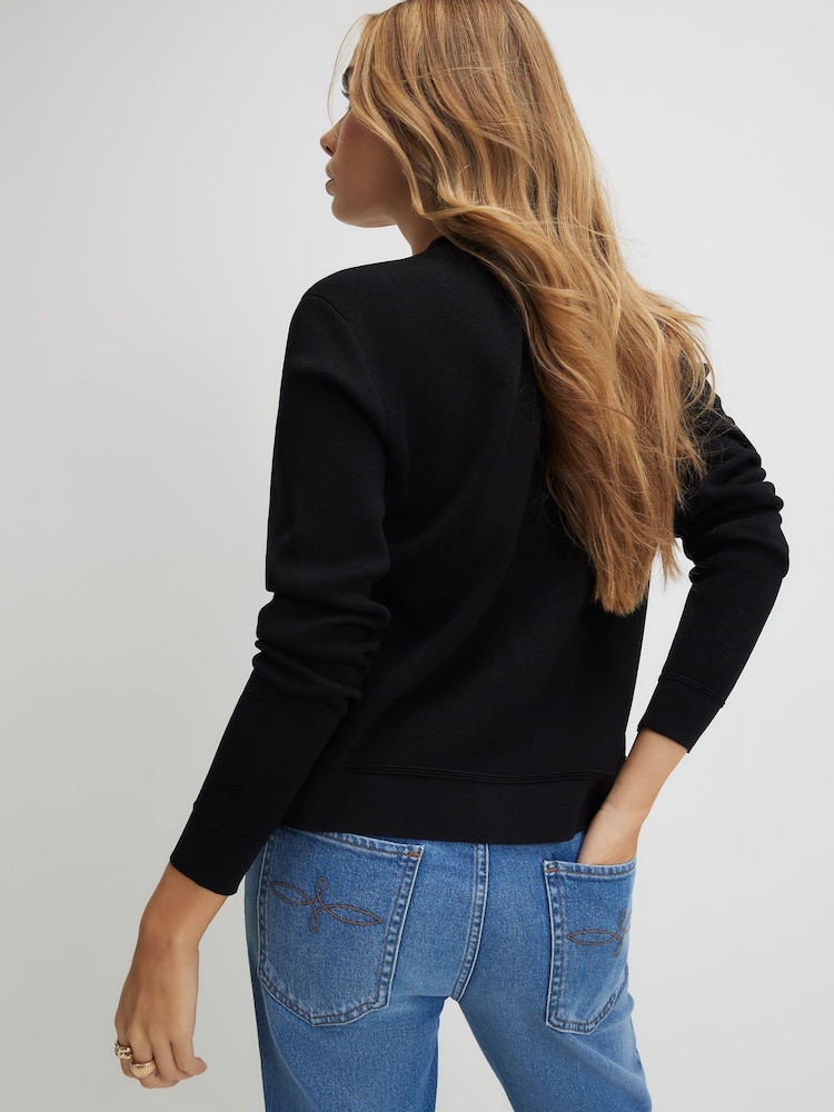 River Island Black Long Sleeve Scallop Cardigan - Image 4 of 4
