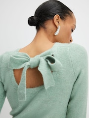 River Island Green Long Sleeve Frill Cuff Knitted Jumper - Image 4 of 4