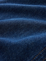 Dark Blue Pinafore Denim Mini Dress - Image 8 of 8