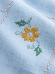 Bleach Blue Embroidered Denim Mini Dress - Image 3 of 3