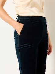 FatFace Teal Blue Mabel Velvet Tailored Trousers - Image 5 of 7