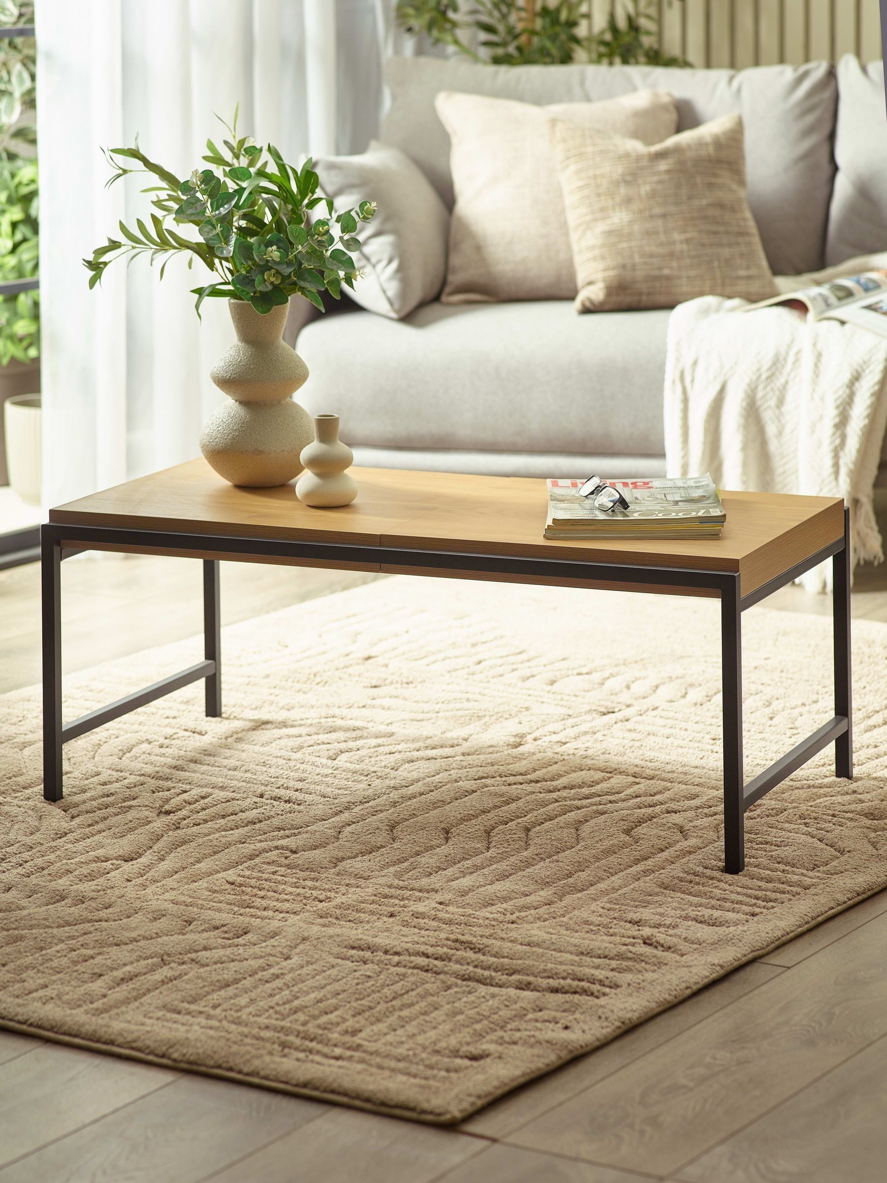 Julian Bowen Reuben 110Cm Tray Coffee Table - Image 3