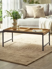 Julian Bowen Oak Effect Reuben Tray Coffee Table - Image 2 of 7