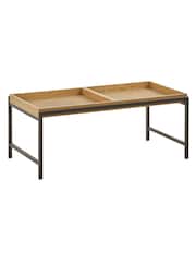 Julian Bowen Oak Effect Reuben Tray Coffee Table - Image 5 of 7