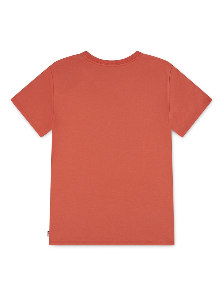 Levi's Orange Chambray Applique T-Shirt - Image 2 of 4 Levi's Orange Chambray Applique T-Shirt - Image 2 of 4