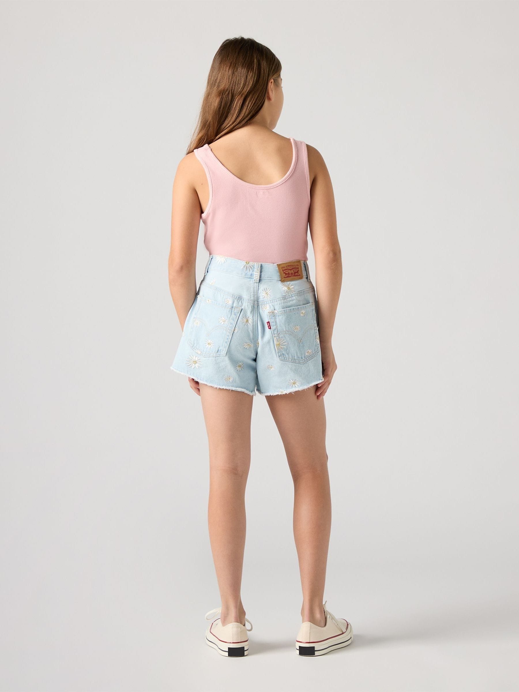 Buy Levi's Blue Daisy High Waisted Adjustable Denim Shorts from