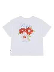 Levi's White Floral Oversized Short Sleeve T-Shirt - Image 6 of 8
