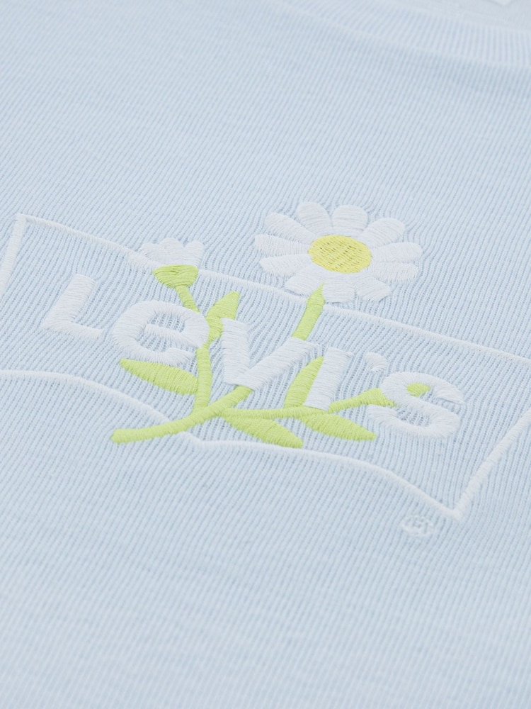 Levi's Blue Daisy Batwing Short Sleeve T-Shirt - Image 3 of 3