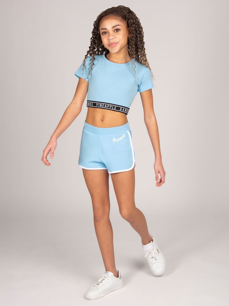 Pineapple Blue Tape Hem Crop T-Shirt - Image 4 of 4