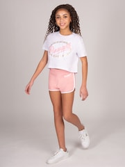 Pineapple Chalk White Logo Girls Dance Crop T-Shirt - Image 4 of 5