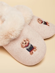 Joules Slippet Luxe Oat Dog Slippers - Image 5 of 6