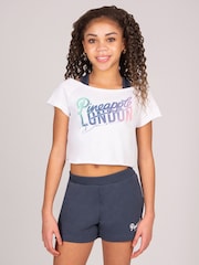 Pineapple White Retro Crop T-Shirt - Image 1 of 5