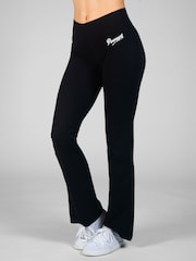 Negro - Pantalones de punto bootcut con banda en contraste para mujer de Pineapple - Imagen 3 de 7