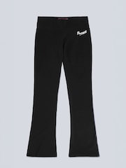 Pineapple Black Womens Contrast Band Bootcut Jersey Trousers - Image 7 of 7