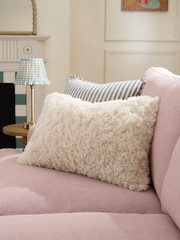 Natural Faux Fur 40 x 59cm Shearling Cushion - Image 1 of 4