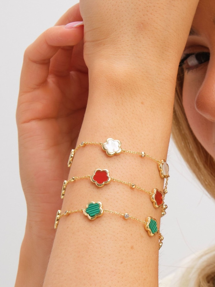 Inicio Jet Flower Station Bracelet - Imaginea 2 din 4