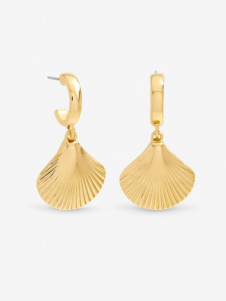 Inicio Gold Tone Shell Earrings Gift Pouch - Image 1 of 2 Inicio Gold Tone Shell Earrings Gift Pouch - Image 1 of 2