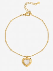 Inicio Gold Tone Mother of Pearl Heart Bracelet - Image 2 of 4
