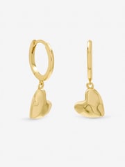 Inicio Gold Tone Molton Heart Huggie Earrings - Image 1 of 1