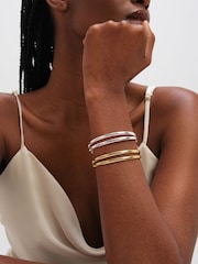 Inicio Polished Double Row Cuff Bracelet - صورة 2 من 3