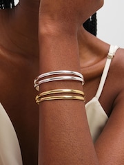 Inicio Polished Double Row Cuff Bracelet - صورة 3 من 3
