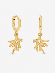 Inicio Gold Tone Pearl Shell and Coral MisMatch Earrings - Image 1 of 1