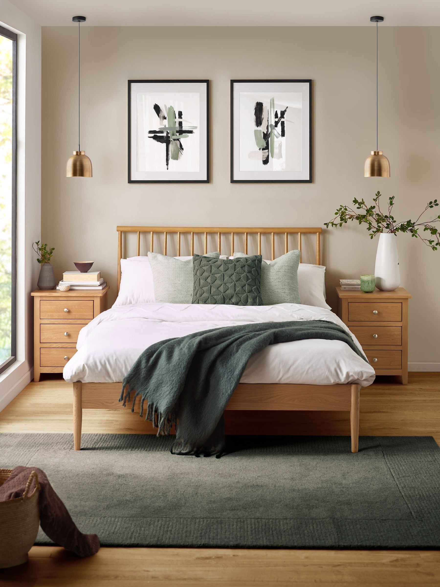 Julian Bowen Belton Light Oak Wooden Bed Frame - 5ft King Size - Image 2