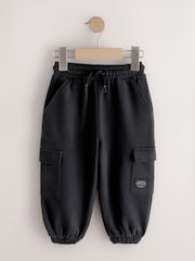 Charcoal Grey/ Black 3 Pack Soft Touch Jersey Joggers (3mths-7yrs) - Image 4 of 6