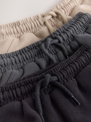 Charcoal Grey/ Black 3 Pack Soft Touch Jersey Joggers (3mths-7yrs) - Image 6 of 6
