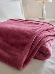 Pink Plush Fleece Throw - Image 3 of 4