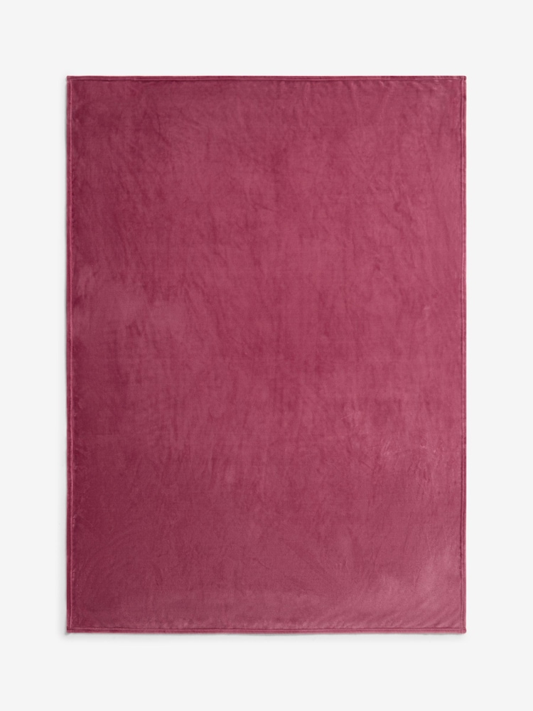 Pink Plush Fleece Throw - Image 4 of 4