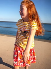 Frugi Yellow Camille Appliqué T-Shirt - Image 1 of 4